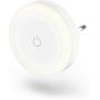 Hama LED-Night Light Touch Switch For Stopcontact Aanraakknop Warm Light