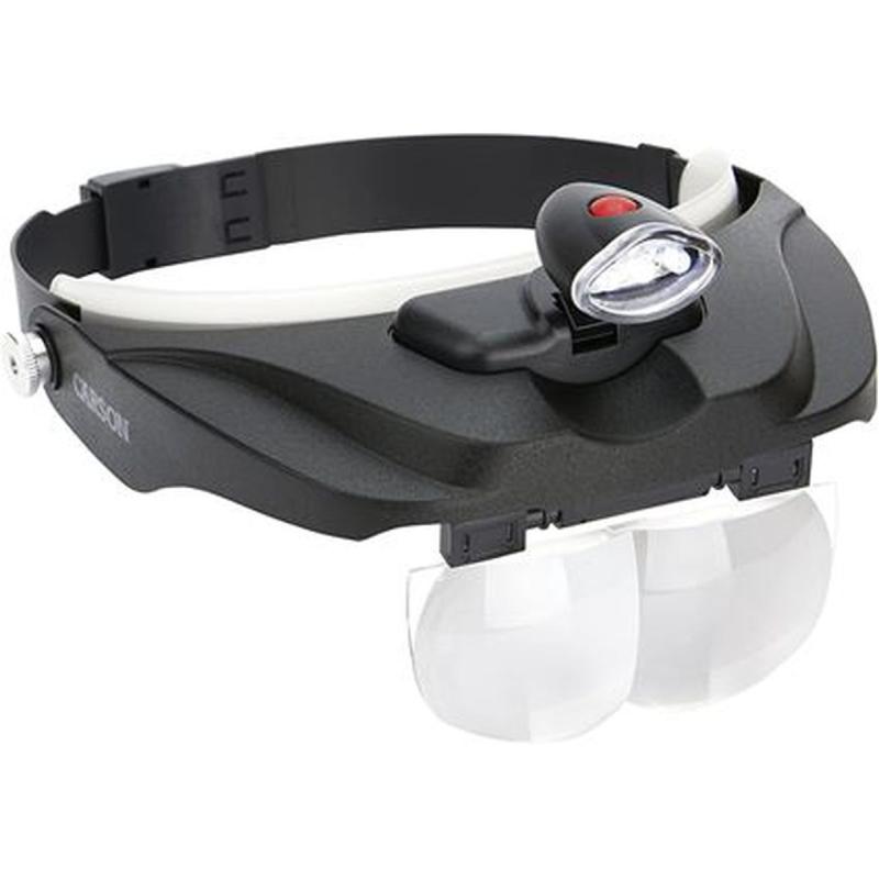 Carson Head Magnifier Pro Series Magnivisor Deluxe w/ LED And 4 Lenses