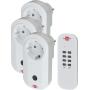 Brennenstuhl Wireless Schakelset Inside 3 X F (Cee 7/3) White