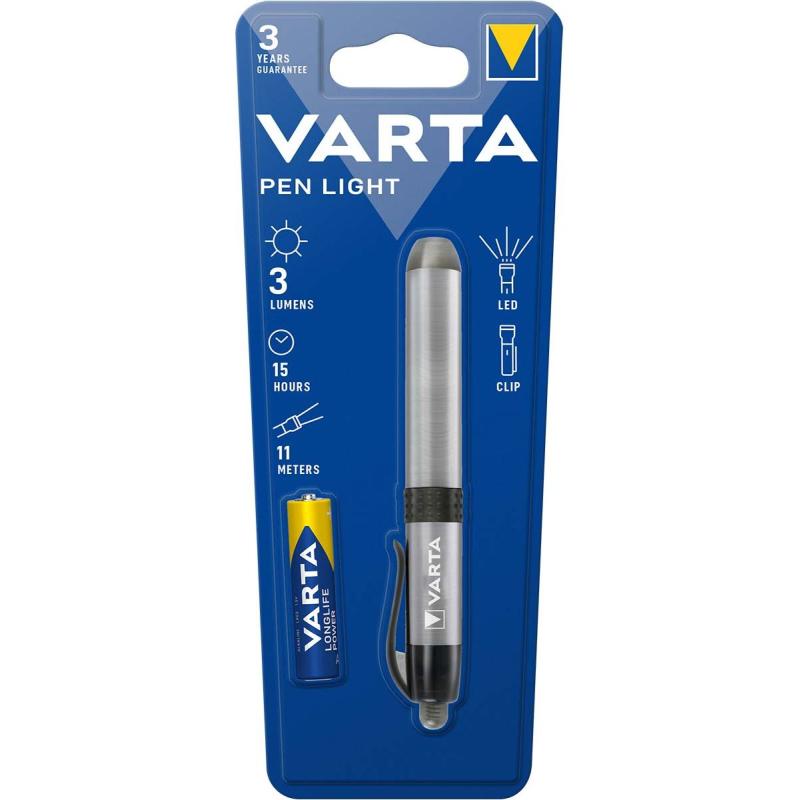 Varta LED Flashlight 3 LM Silver