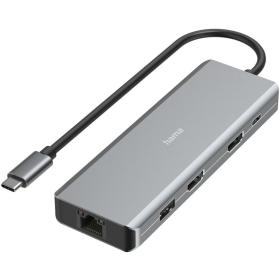 Hama USB-C-Hub Multiport 9-Port 4X USB-A 2X USB-C 2X HDMI LAN/Ethernet