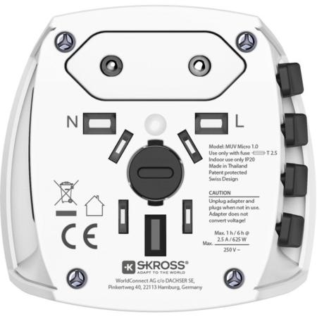 Hama Wereldreisadapter Muv Micro 2-POLIG