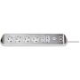Brennenstuhl Estilo 6-Fold Angle-Power Outlet Strip w/ High-Quality RVS-Surface