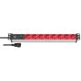 Brennenstuhl Alu-Line 8-Fold 19 Power Strip For Control Cabinets PE Plug 2.00m