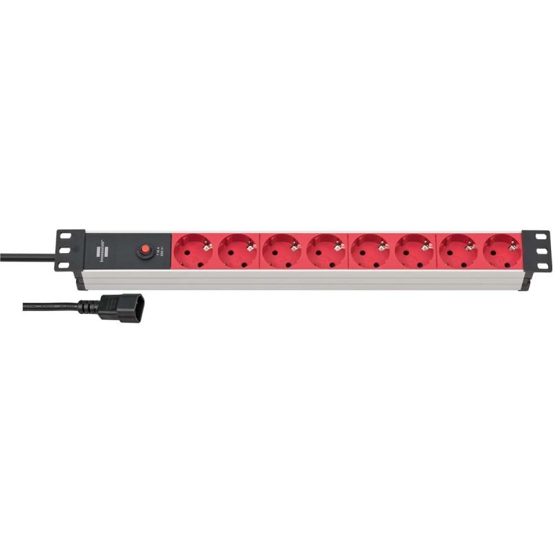 Brennenstuhl Alu-Line 8-Fold 19 Power Strip For Control Cabinets PE Plug 2.00m