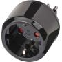 Brennenstuhl Travel Adapter For Italy Socket + Euro Plug Black