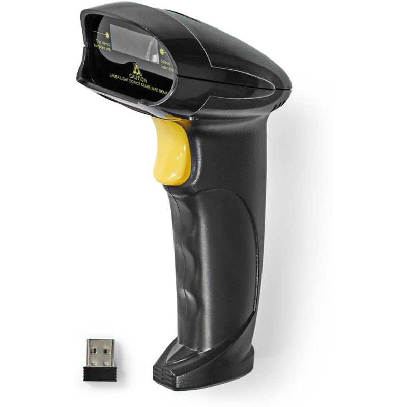 Nedis Barcodescanner Laser Wireless 1D Lineair Battery Powered / USB-Dongle