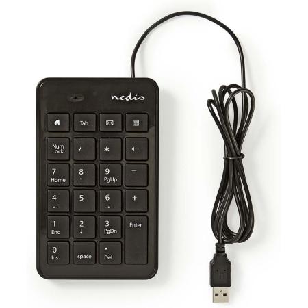 Nedis Bedraad Keyboard USB-A Kantoor Enkelhandig Nummeriek Numeriek Keyboard