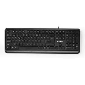 Nedis Bedraad Keyboard USB-A Multimedia QWERTY Scandinavisch Numeriek Keyboard
