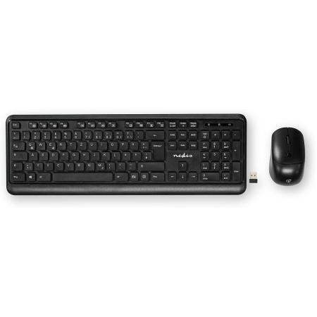 Nedis Wireless Mouse-/Keyboard Connection USB 800/1200/1600 QWERTZ German