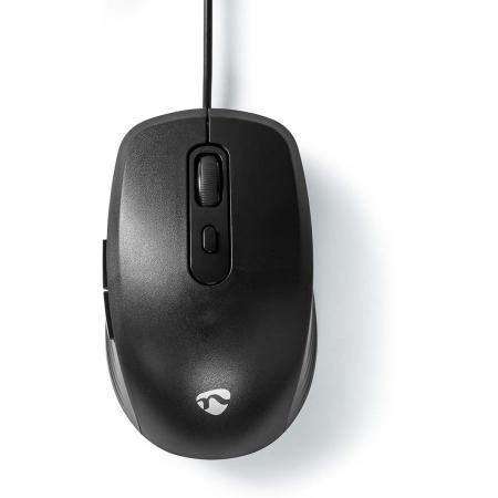 Nedis Mouse Wired 1200 / 1800 / 2400 / 3600 DPI Adjustable DPI 6 Buttons Right