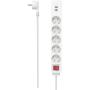 Hama Power Strip 5-FOLD USB-C/A 18W PD/Qco Schak. Flat ST. 1.4 M White