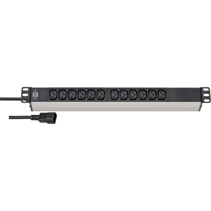 Brennenstuhl Alu-Line 19 inch PDU 10A w/ 12X C13 Sockets And C14 Ups Plug