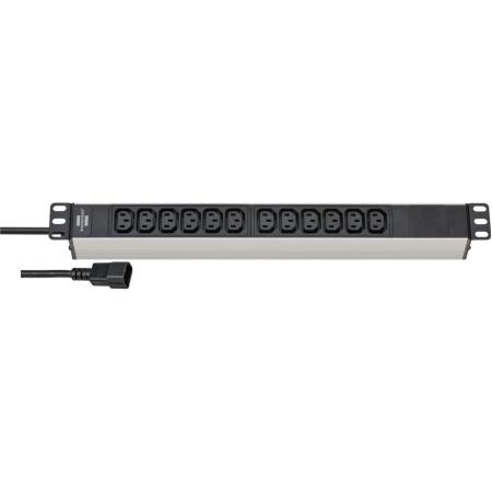 Brennenstuhl Alu-Line 19 inch PDU 10A w/ 12X C13 Sockets And C14 Ups Plug