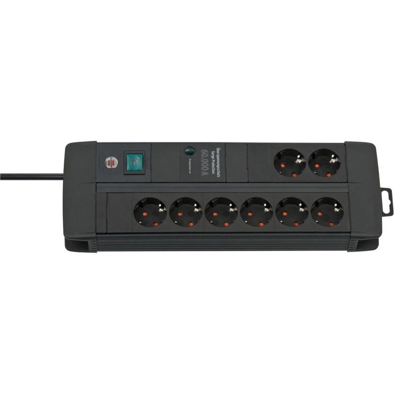 Brennenstuhl Premium-Line PDU 16A w/ 8X Type F Sockets w/ Surge Protection