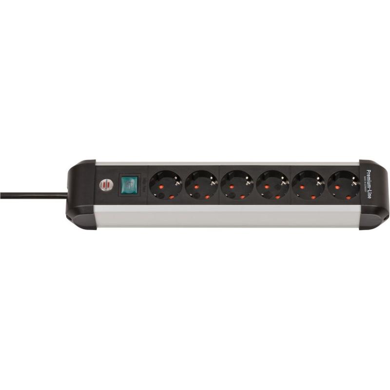 Brennenstuhl Alu-Line PDU 16A w/ 6X Type F Sockets w/ Switch