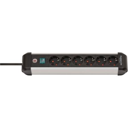 Brennenstuhl Alu-Line PDU 16A w/ 6X Type F Sockets w/ Switch