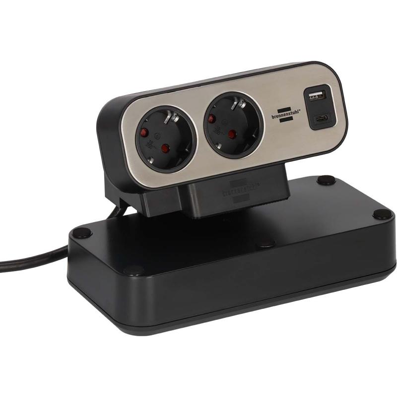 Brennenstuhl Stilo Duplex Power Strip 1X USB C 1X USB A 10X Safety Sockets
