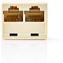 Nedis Telecom-Netwerksplitter RJ45 Female 2X RJ45 Female Vernikkeld PVC Box