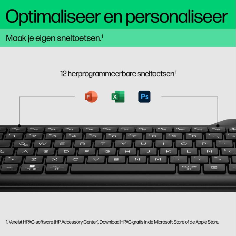 HP 475 Dual-Mode WL KBD EMEA - Intl English Loc w/ Euro Plug