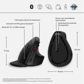 HP Acc: HP 925 Ergo VRTCL Wireless Mouse
