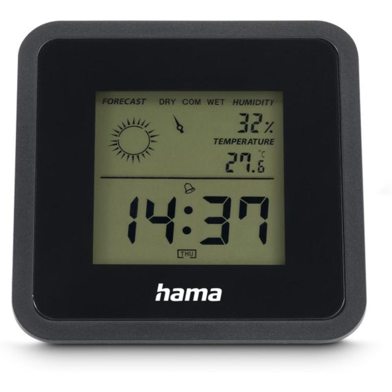 Hama Thermometer EN Hygrometer Borneo Digital For Inside Black