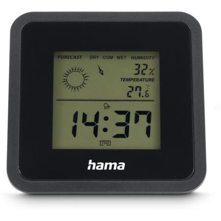 Hama Thermometer EN Hygrometer Borneo Digital For Inside Black