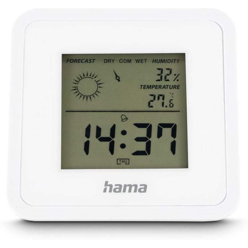 Hama Thermometer EN Hygrometer Borneo Digital For Inside White