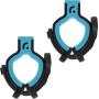 Radius Pair Of RAD Universal Mic Clips Light Blue Soft Grip Clips Only No Hoops