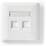 Nedis Network Keystone-Voorplaat Frontplaat RJ45 2 Poort(EN) ABS White Box