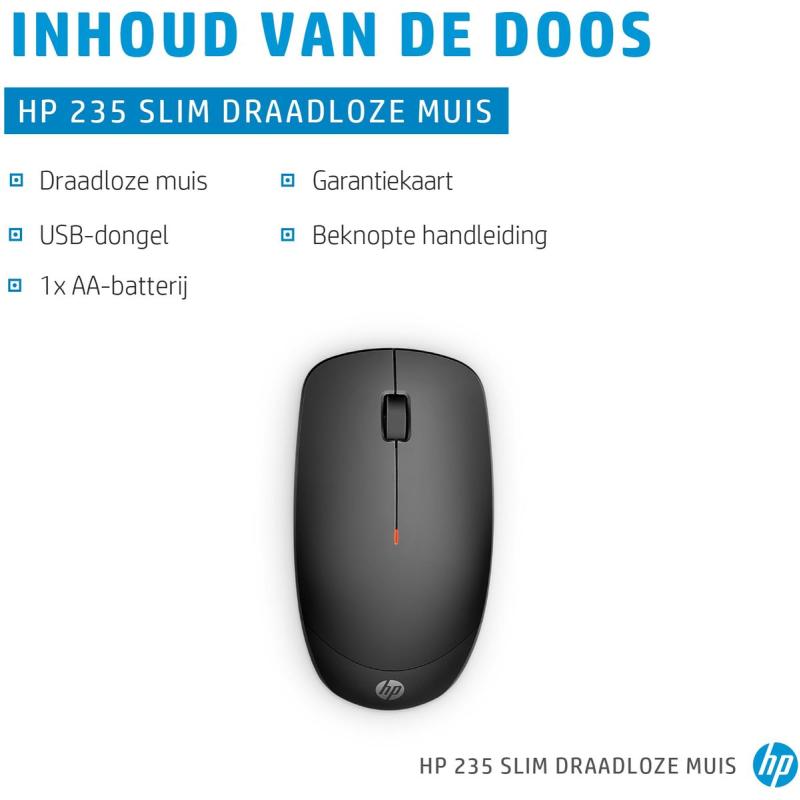 HP 235 Slim Wireless Mouse No Localization