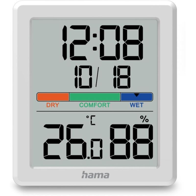 Hama Thermometer EN Hygrometer Paros Digital For Inside White