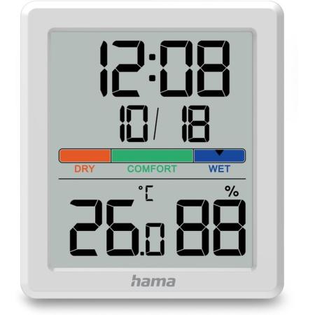 Hama Thermometer EN Hygrometer Paros Digital For Inside White