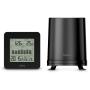 Hama Weather Station Mykonos w/ Regenmeter Buitensensor Wireless Wekker Black