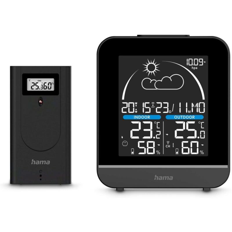 Hama Weather Station LA Gomera w/ Buitensensor Wireless Wekker Black
