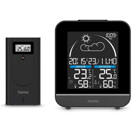 Hama Weather Station LA Gomera w/ Buitensensor Wireless Wekker Black