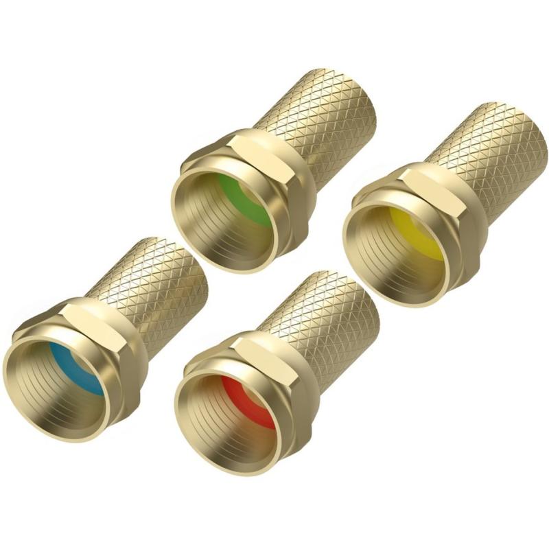 Hama F-Plug 7.0 mm Screwable 4 PCs Kleurgecodeerd
