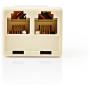 Nedis Telecom-Wall Socket | 2X RJ11 (4/6) Female | Splitter | Ivory