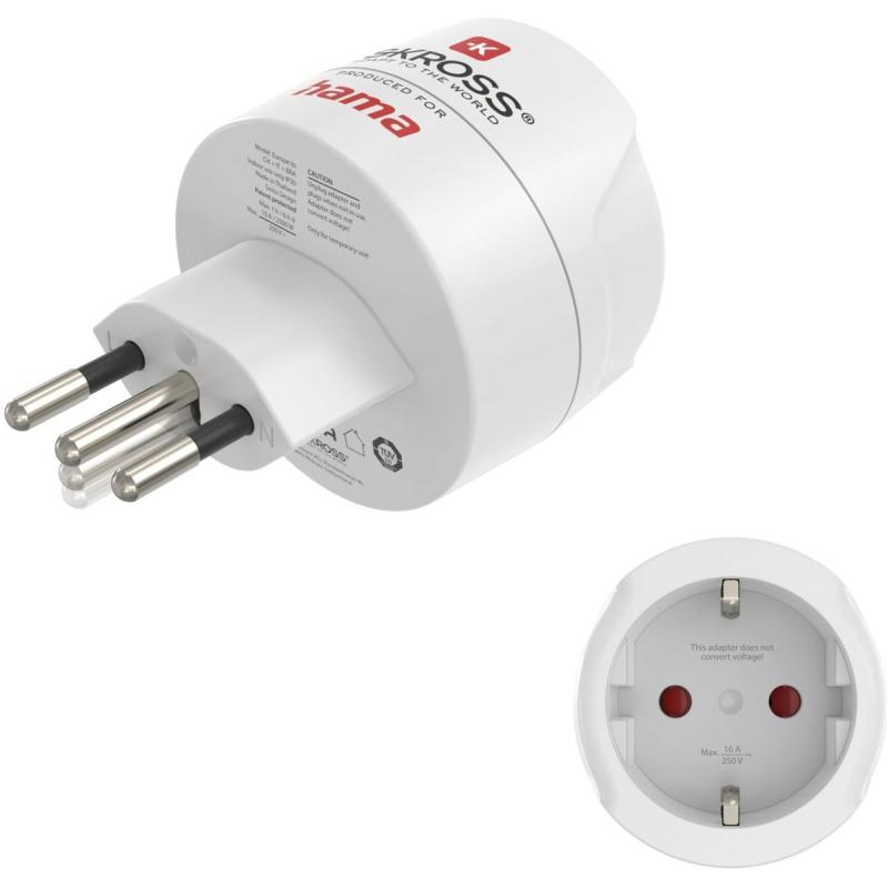 Hama Travel Adapter Type J L N 3-POLIG For Zwitserland Italie EN Brazilie