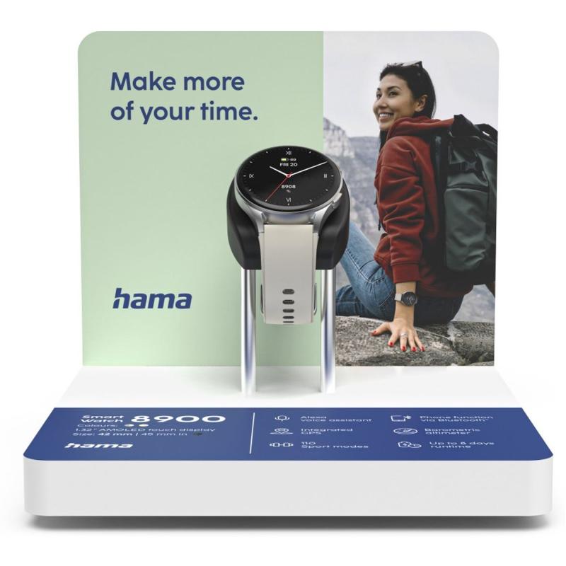 Hama Smart Watch 8900 Test Module Silver 18x18cm
