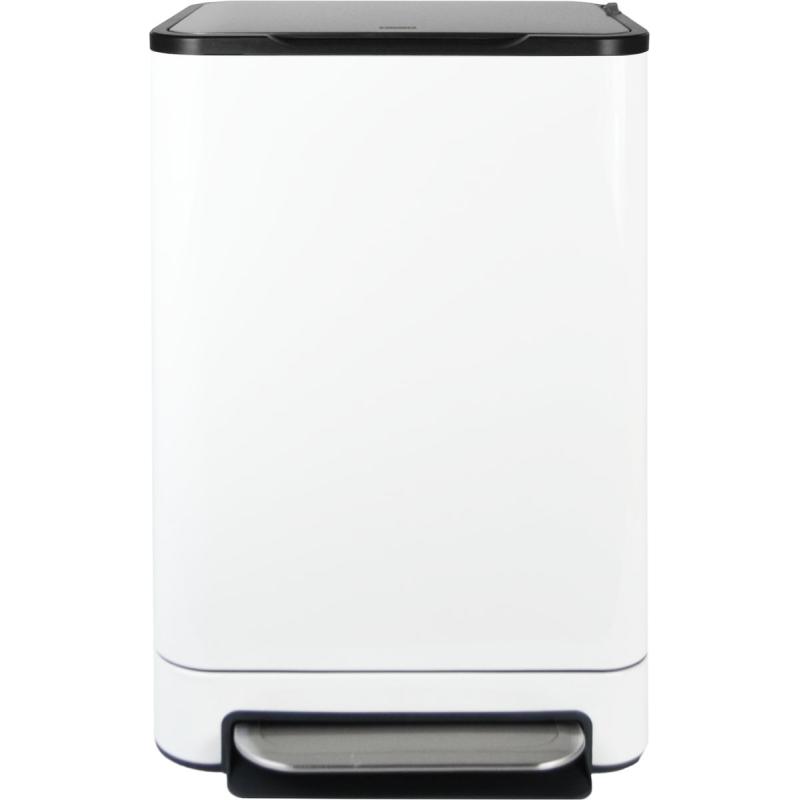 Desq Prullenbak 40L RVS Binnenemmer Geurfilter Softclose 40 X 27 X 64 cm White