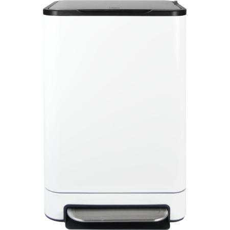 Desq Prullenbak 40L RVS Binnenemmer Geurfilter Softclose 40 X 27 X 64 cm White
