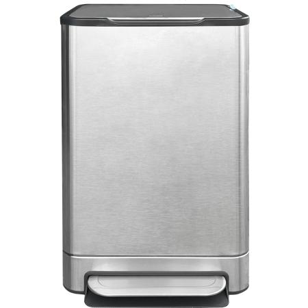 Desq Prullenbak 40L RVS Binnenemmer Geurfilter Softclose 40 X 27 X 64 cm Silver