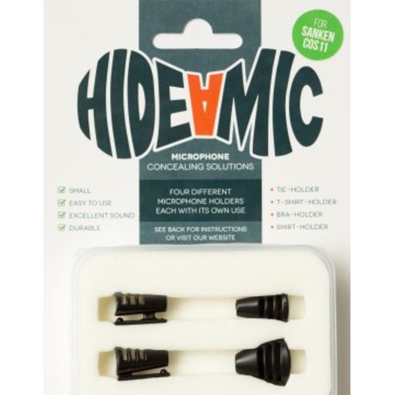 Hide-a-mic Set For Sanken COS11 4 Different Holders In Case Black