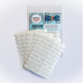 Hide-a-mic Sticky Stripe Mini 100 Double Sided Sticky Strips 7mm X 23 mm