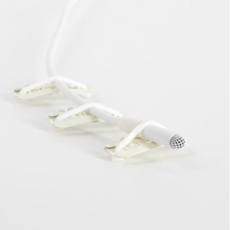 Hide-a-mic Clipz Universal Hair And Wig Mounts Blond 3 In A Set