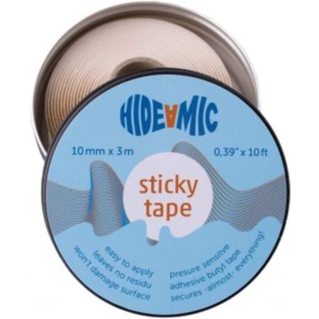 Hide-a-mic Pressure Sensitive Sticky Tape 3 Meter X 12mm In Black Tin