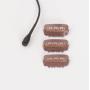 Hide-a-mic Clipz Universal Hair And Wig Mounts Brown 3 In A Set