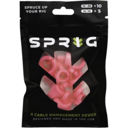 Sprig Pink Value Pack 10X 1/4”-20 Sprigs + 5X 3/8”-16 Big Sprigs