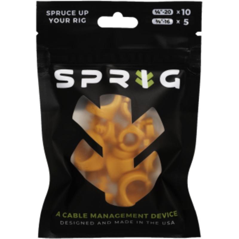 Sprig Orange Value Pack 10X 1/4”-20 Sprigs + 5X 3/8”-16 Big Sprigs